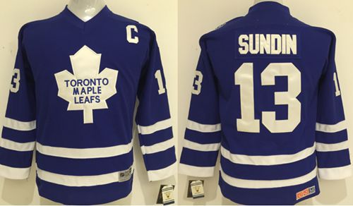 Maple Leafs #13 Mats Sundin Blue CCM Stitched Youth NHL Jersey - Click Image to Close